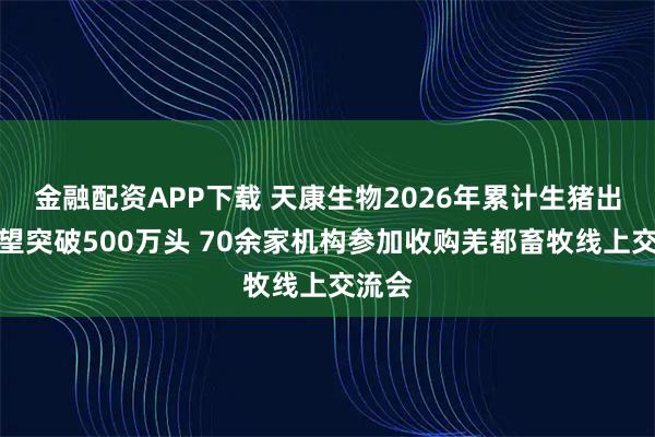 金融配资APP下载 天康生物2026年累计生猪出栏有望突破500万头 70余家机构参加收购羌都畜牧线上交流会