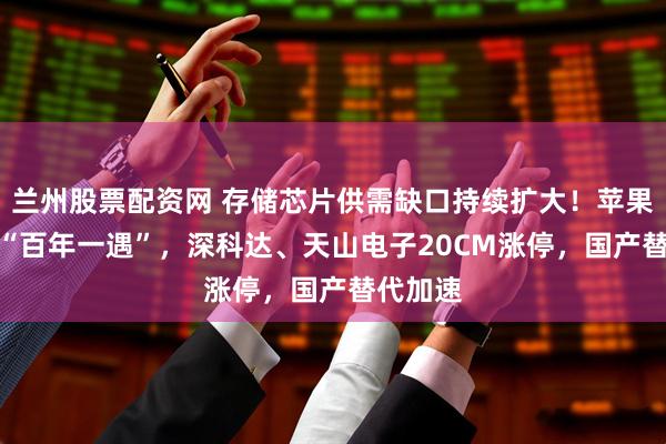 兰州股票配资网 存储芯片供需缺口持续扩大!苹果CEO称“百年一遇”,深科达、天山电子20CM涨停,国产替代加速